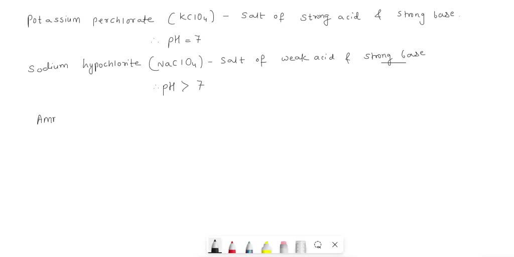 SOLVED: 'potassium perchlorate sodium hypochlorite ammonium nitrate ...