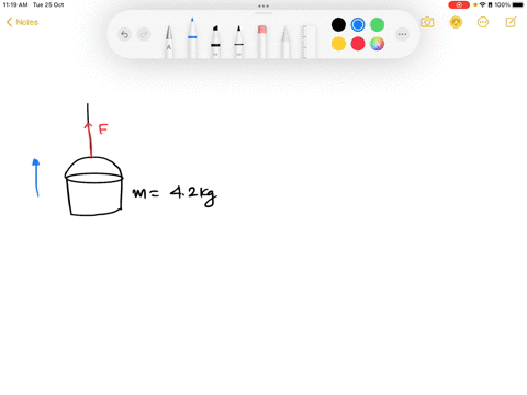 a-42-kg-bucket-of-water-is-raised-from-a-well-by-a-rope-if-the-upward-acceleration-of-the-bucket-is-32-ms2-find-the-force-exerted-by-the-rope-on-the-bucket-n-55138
