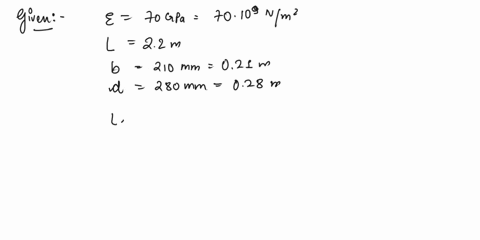 p24-an-aluminum-e-70-gpa-column-built-into-the-ground-has-length-l-22-mand-is-under-axial-compressive-load-pthe-dimensions-of-the-cross-section-are-b210-mm-and-d280-mm-calculate-the-critical-97608