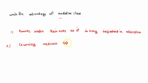 write-five-advantages-of-modular-class-22981