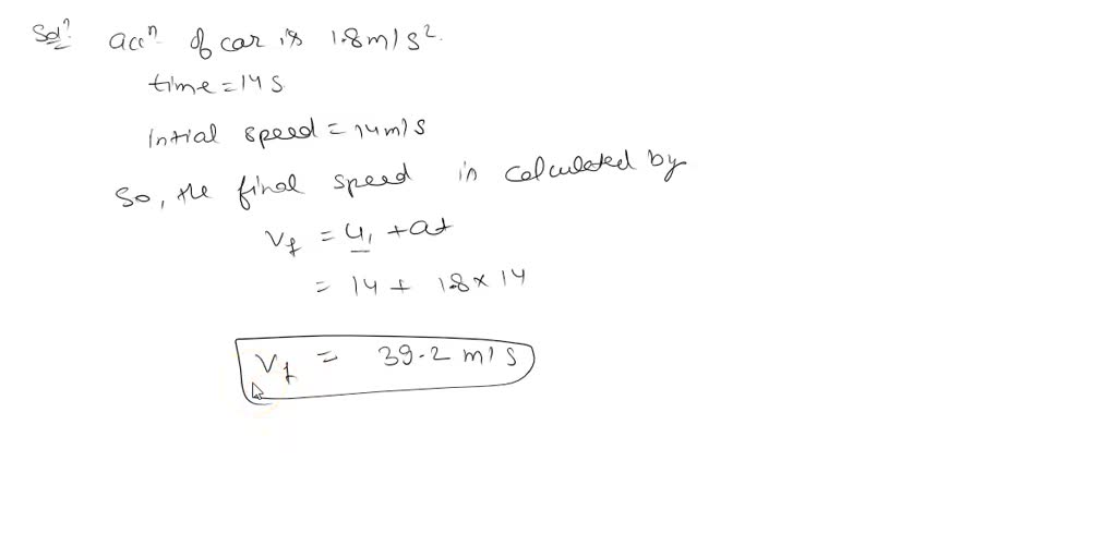 Solved: A Car Is Moving At A Constant Speed Of 14 M S When The Driver 