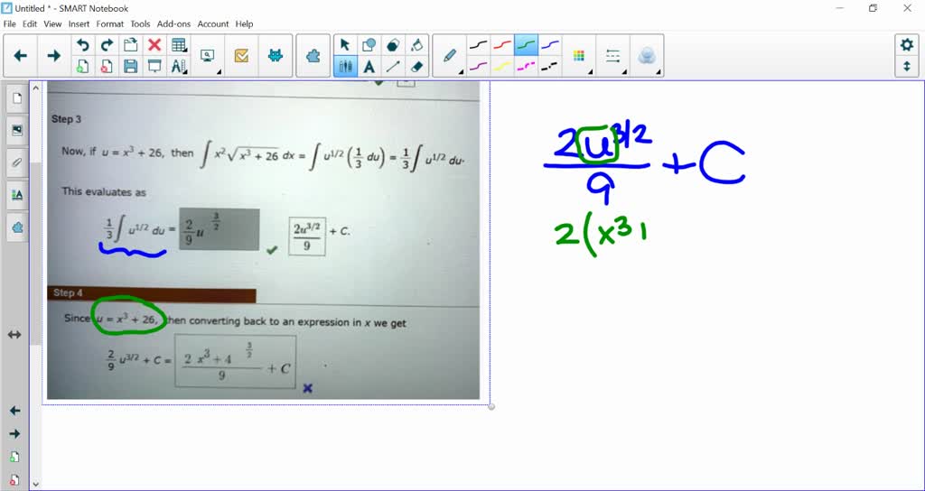 Solved We Must Also Convert X 2 Dx Into An Expression Involving U We Know That Du 3x 2 Dx