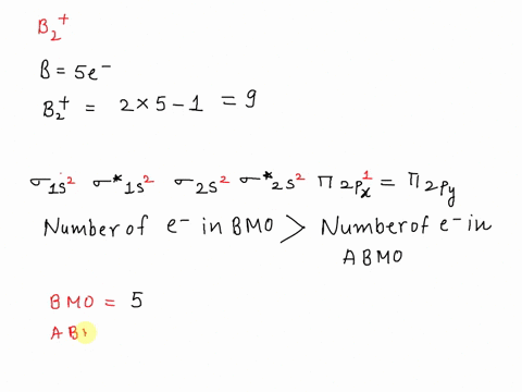Chemical bonding using the mo model to predict bond order...
