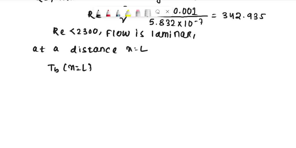 SOLVED: Water at 20C flows through a small-bore tube 1 mm in diameter ...