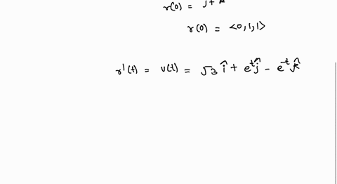 find-the-velocity-and-acceleration-vectors-and-the-equation-of-the-tangent-line-for-the-following-curve-at-the-given-value-of-t-rt-v3ti-etj-e-tk-at-t-0-vo-ao-it-72924