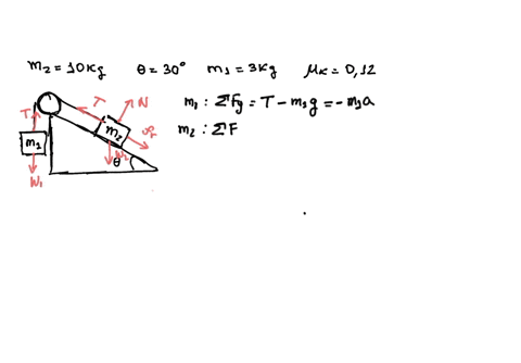 block-of-mass-mz-10-kg-on-the-30-inclined-plane-is-connected-by-light-inextensible-string-to-a-3-kg-mass-mt-by-string-of-negligible-mass-that-passes-over-frictionless-pulley-both-blocks-are-23159
