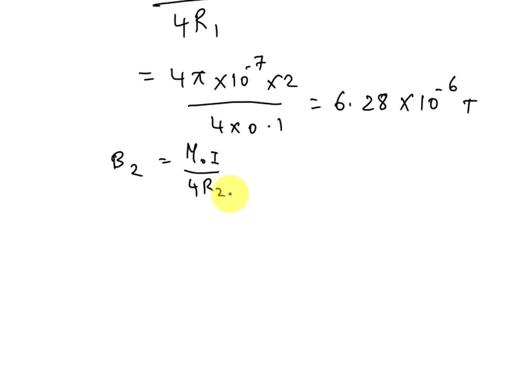 Solved Use The Biot Savart Law To Calculate The Magnetic Field B At Point C The Common Center 