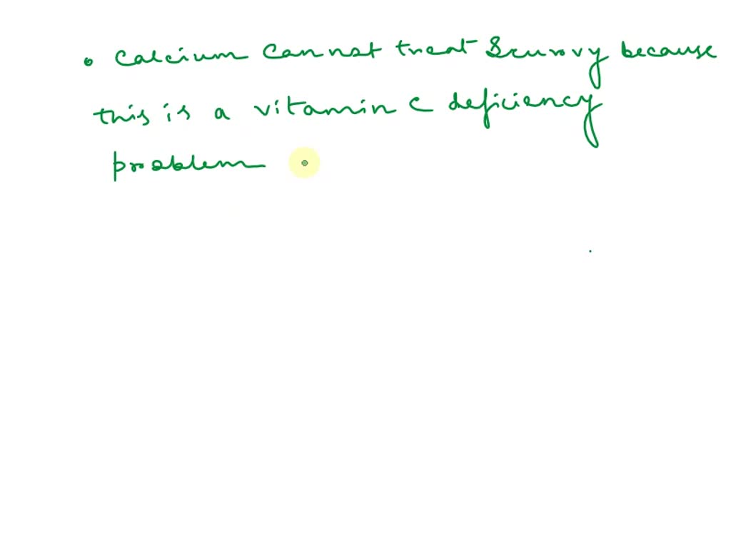 SOLVED The disease scurvy, caused by a deficiency in vitamin C, leads