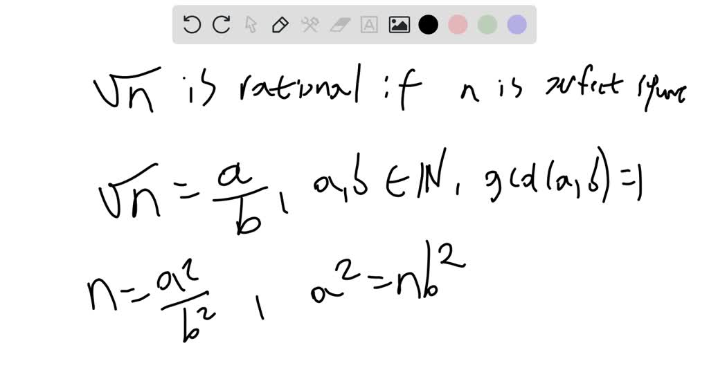 SOLVED prove that root n is a rational number ,if n is not a perfect