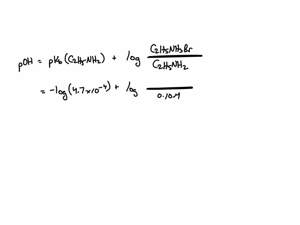 SOLVED: What is the pH of a solution that is 0.10 M C2H5NH2 (ethylamine ...