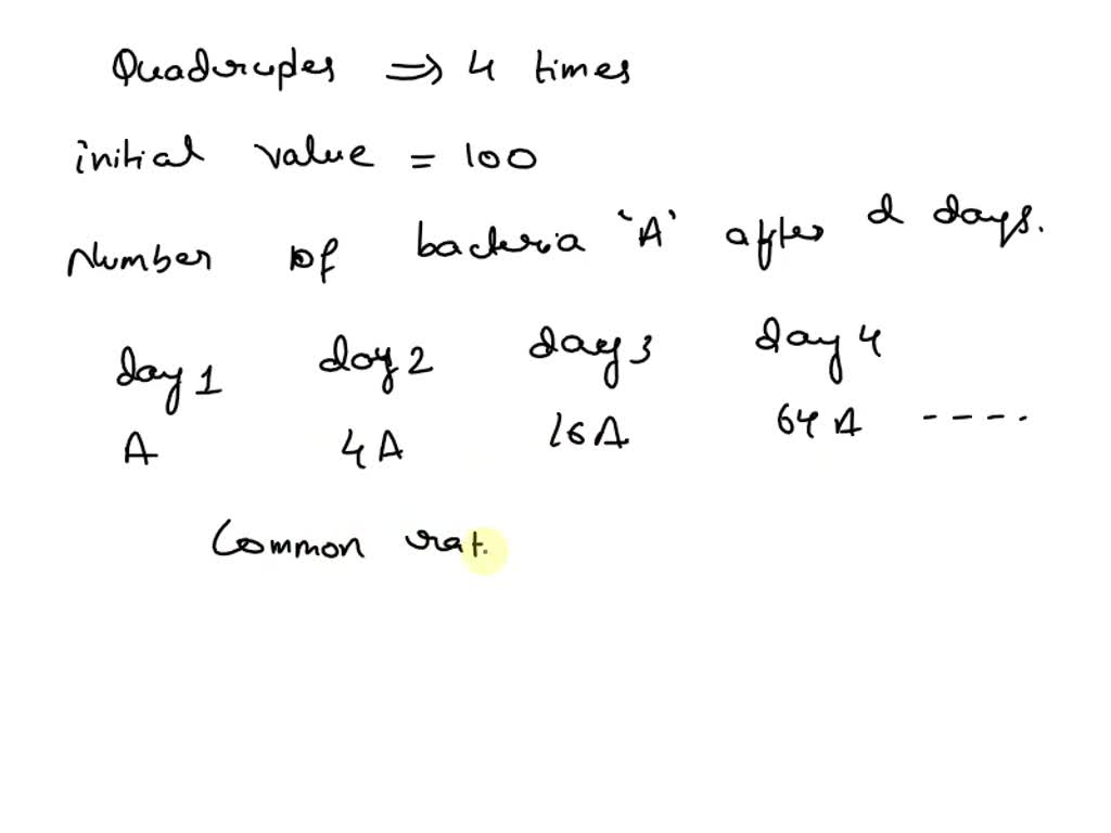 SOLVED: TI) The Bacteria In A Container Quadruples Every Day. If There ...