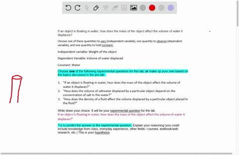 if-an-object-is-floating-in-water-how-does-the-mass-of-the-object-affect-the-volume-of-water-it-displaces-choose-one-of-these-quantities-to-vary-independent-variable-one-quantity-to-gbserve-09449