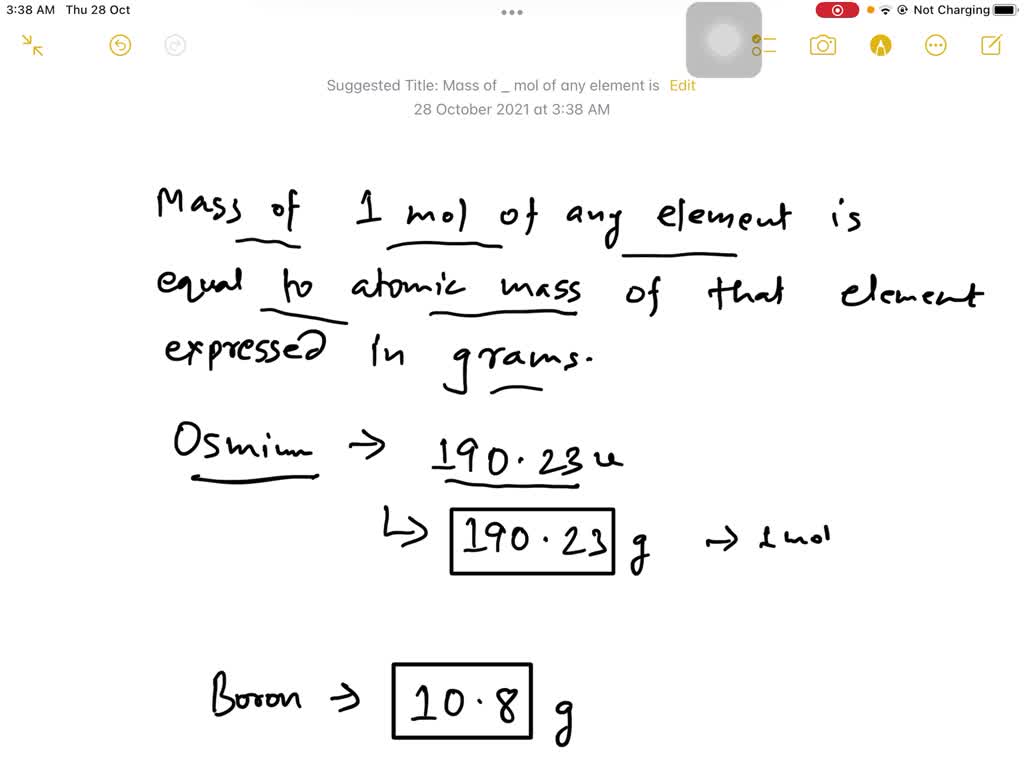 Solved What Is The Mass Of Exactly Mole Of Each Of The Elements Osmium Boron Germanium