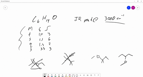 an-unknown-compound-x-has-the-molecular-formula-c6h14ox-shows-a-strong-peak-in-its-ir-spectrum-at-3000-cm-the-1h-nmr-spectral-data-of-x-are-given-below-what-is-the-most-likely-structure-of-x-83118