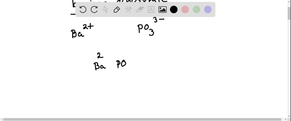 SOLVED: What is the formula of barium phosphite? a. Ba(PO3)2 b. Ba(PO3 ...