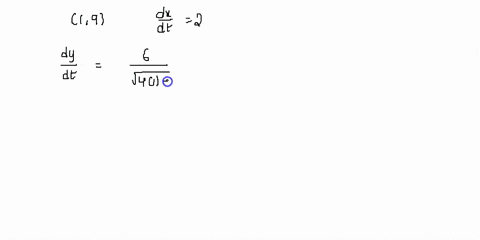 a-particle-is-moving-along-the-curve-y3sqrt4x5-as-the-particle-passes-through-the-point-19-its-x-coordinate-increases-at-a-rate-of-2-units-per-second-find-the-rate-of-change-of-the-distance-55928