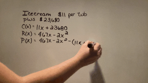the-unit-cost-in-dollars-to-produce-tubs-of-ice-cream-is-s11-and-the-fixed-cost-is-s23680-the-price-demand-function-in-dollars-per-tub-is-pz-467-21-find-the-cost-function-c2-find-the-revenue-94232