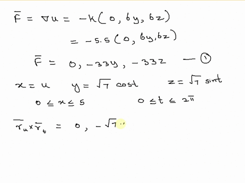 the-temperature-at-the-point-x-y-z-in-a-substance-with-conductivity-k-55-is-ux-y-z-3y2-3z2-find-the-rate-of-heat-flow-inward-across-the-cylindrical-surface-y2-z2-7-0-x-5-58178