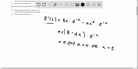 locate-the-critical-points-of-the-following-function-then-use-the-second-derivative-test-to-determine-whether-they-correspond-to-locab-maxima-loca-minima-or-neither-flx-4x-what-isare-the-cri-37047