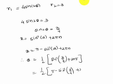 let-r1-4-sin2-and-r2-3-find-the-area-of-the-region-inside-r1-but-outside-r2-91308