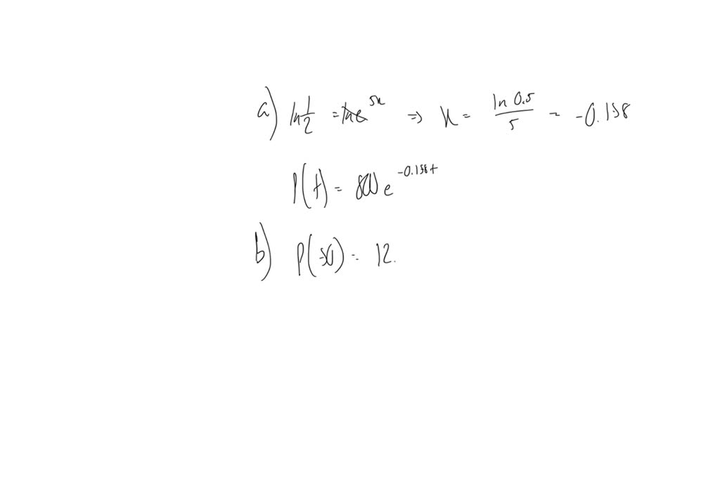 SOLVED: Bismuth-210 has a half-life of 5.0 days. (a.) Suppose a sample ...