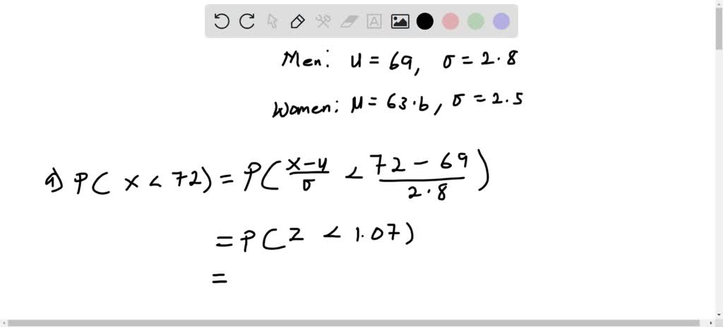 solved-men-s-heights-are-normally-distributed-with-a-mean-of-69-0