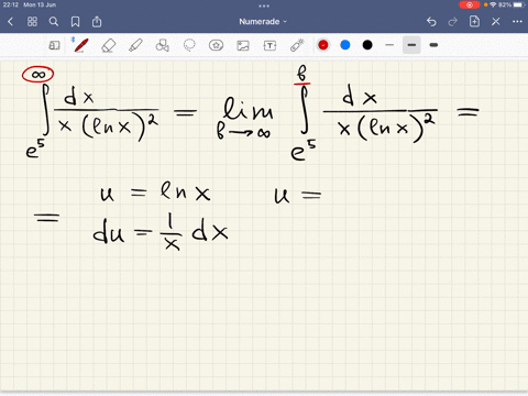 explain-why-the-following-integral-is-improper-and-then-evaluate-the-integral-x-inx-why-this-integral-improper-one-or-both-limits-of-integration-are-infinite-the-integrand-becomes-infinite-a-50194