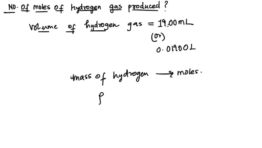 SOLVED Text PHASE Collecting hydrogen gas over water Lab Data Mass