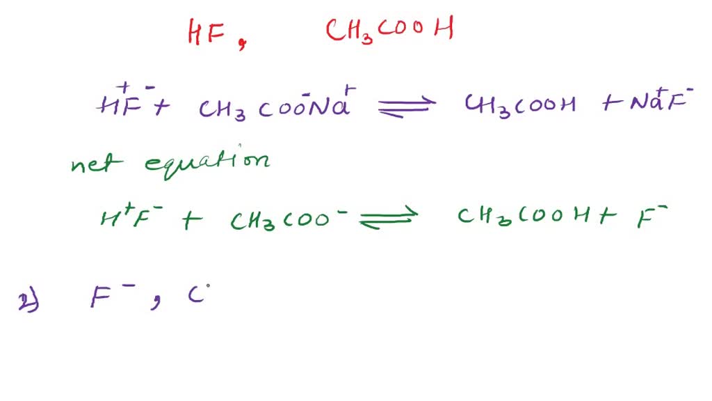 SOLVED Given the following information acetic acid = CH3COOH
