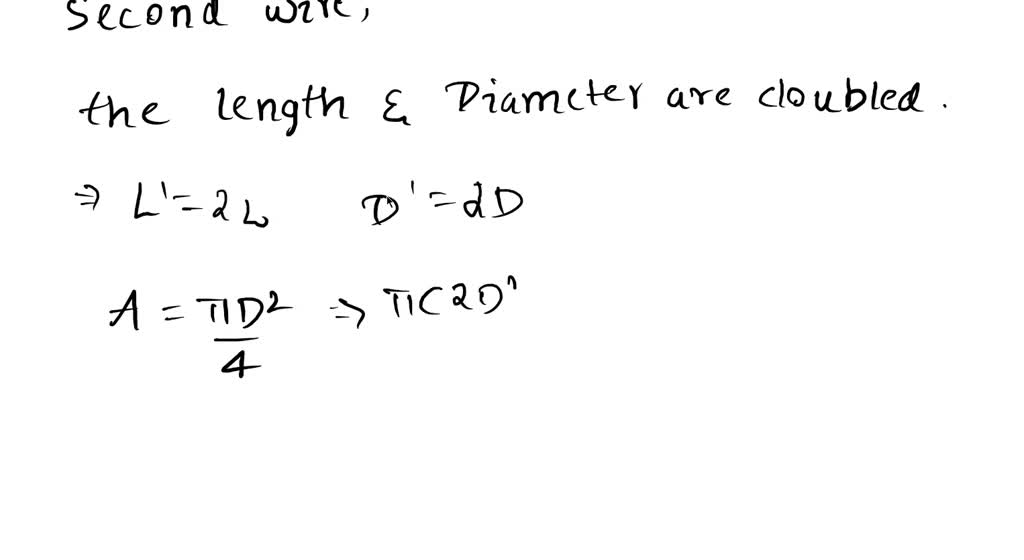 SOLVED: 19.30 If the length and diameter of a wire of circular cross ...