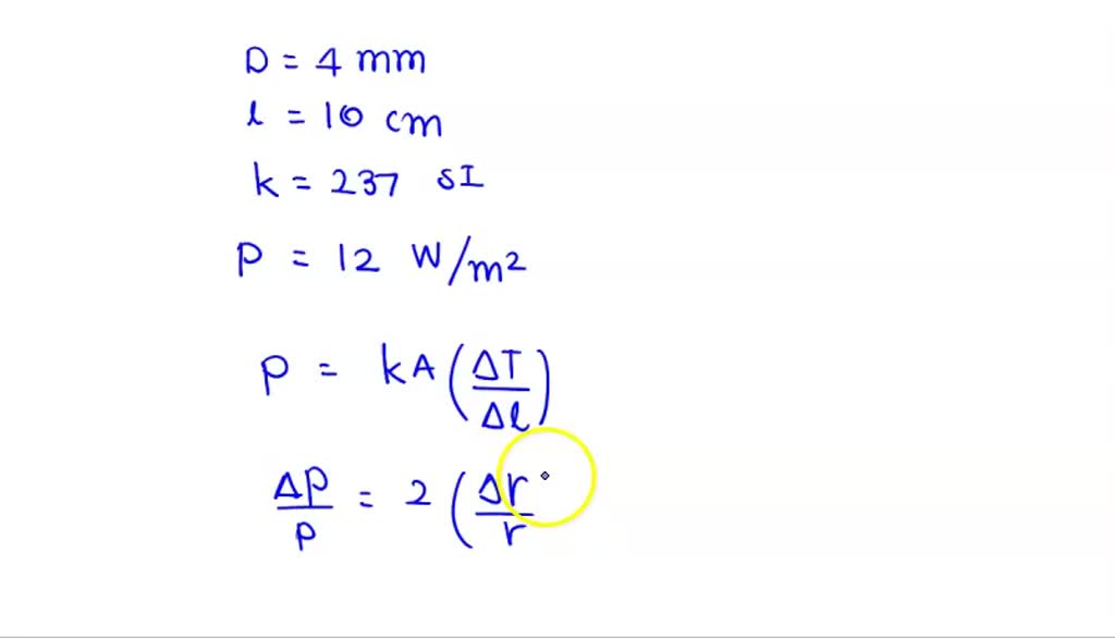 SOLVED: A 4-mm-diameter and 10-cm-long aluminum fin (k = 237 W/mÂ·Â°C ...