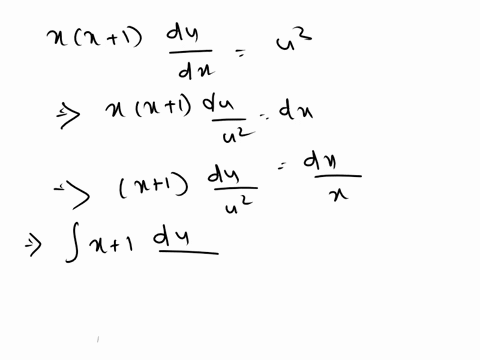 find-the-solution-to-the-differential-equation-below-subject-to-the-given-initial-condition-assume-x-0-xx-1du-u2-u1-3-dx-ux-96509