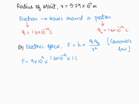 in-the-bohr-theory-of-the-hydrogen-atom-an-electron-moves-in-circular-orbit-about-proton-assume-the-radius-of-the-orbit-is-529-x-10-11-m-a-find-the-magnitude-of-the-electric-force-exerted-on-17046