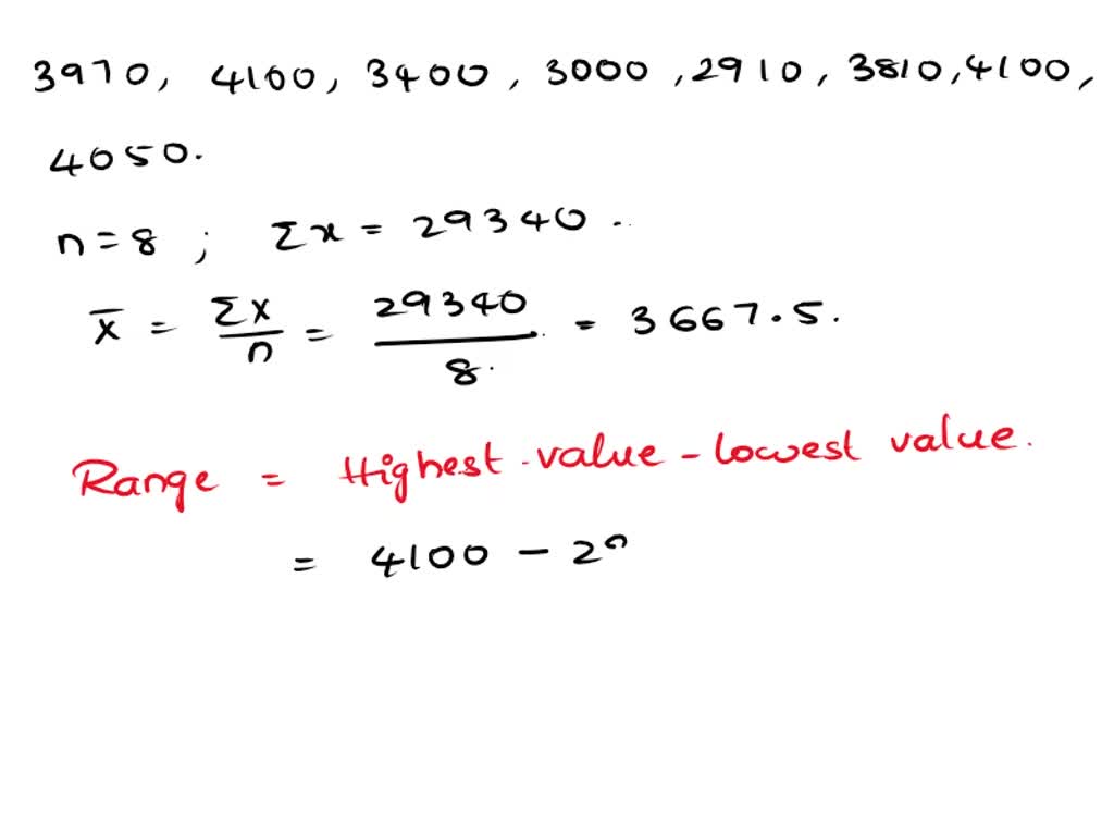 SOLVED: Compute the range and sample standard deviation for the ...