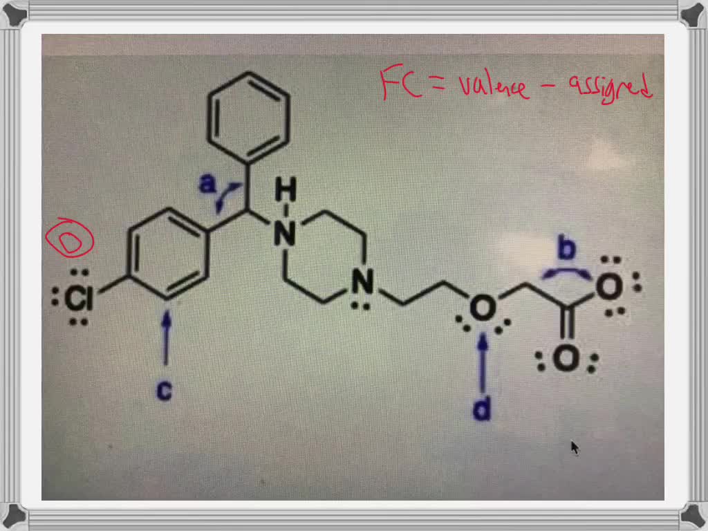 SOLVED Below is the structure of cetirizine; an allergy medication