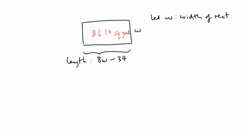 a-rectangle-has-a-length-of-34-yards-less-than-8-times-its-width-if-the-area-of-the-rectangle-is-8610-square-yards-find-the-length-of-the-rectangle