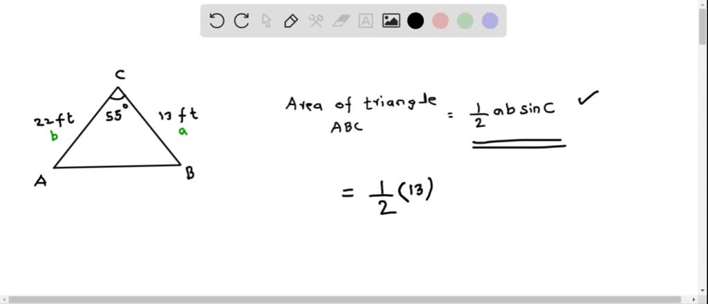 SOLVED: Two sides ofa triangular-shaped sandbox measure 22 feet and 13 ...