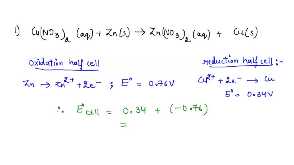 reduction half reaction