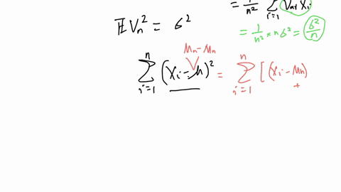 let-x-xn-be-an-iid-sequence-of-random-variables-for-which-the-mean-p-and-variance-02-are-unknown-the-sample-variance-is-defined-as-follows-v2-eaj-mn-jl-where-mn-is-the-usual-sample-mean-mn-1-79996