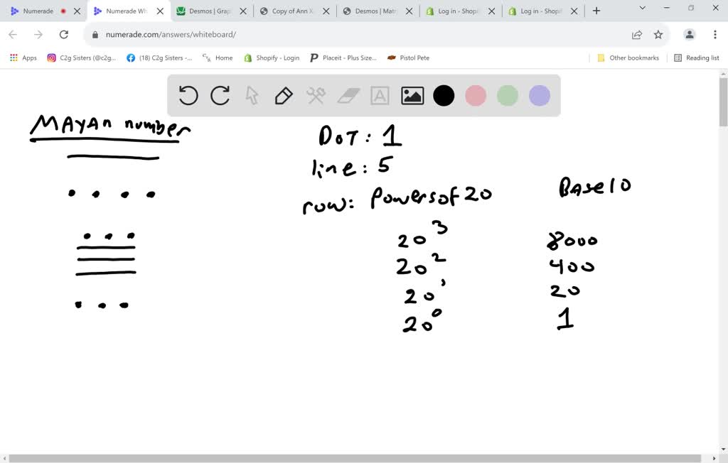 Given the following Mayan Number, write the equivalent Base-10 number ...