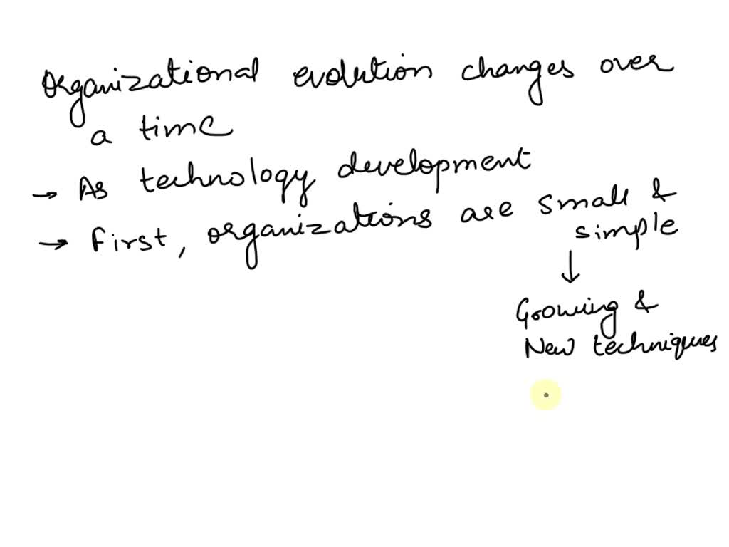 SOLVED How has organizational system evolved or changed over time and