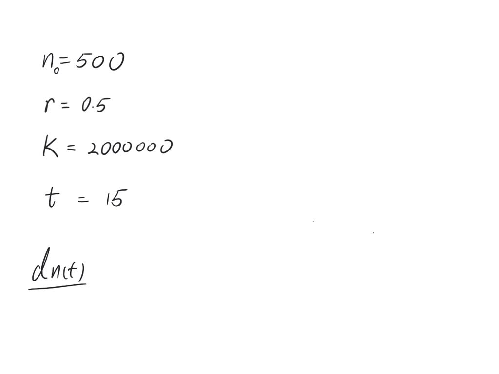 SOLVED: The initial population of a bacteria colony is observed to be