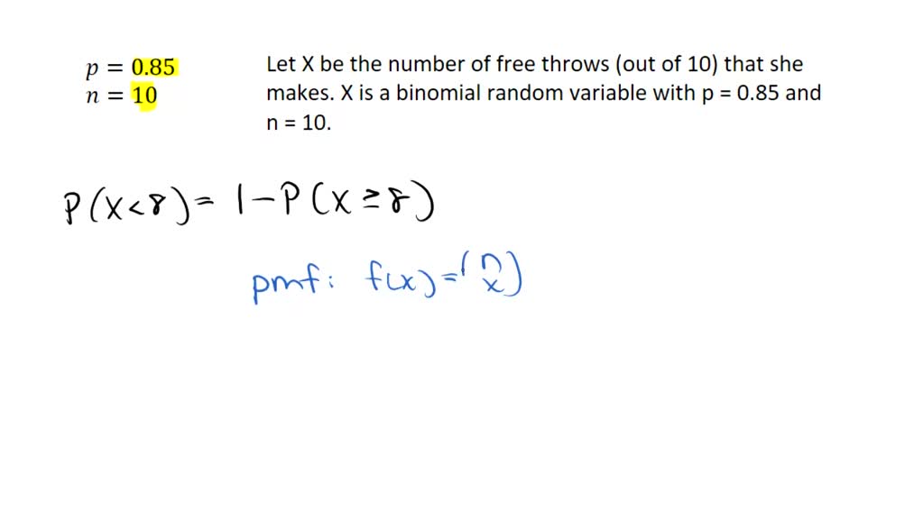 SOLVED A basketball player traditionally makes 85 of her free throws