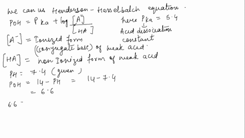 what-is-the-approximate-percentage-of-a-weak-acid-pka-54-in-the-non-ionized-form-in-plasma-having-a-ph-of-74-87125