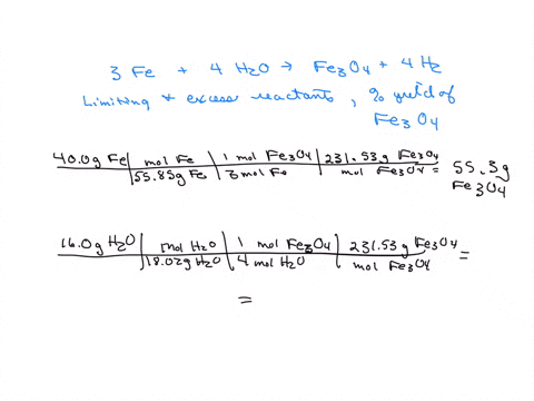 for-the-following-equation-determine-which-reactant-is-the-limiting-reactant-and-which-reactant-is-in-excess-the-amounts-of-reagent-used-are-shown-show-calculations-to-support-your-choices-3-54767