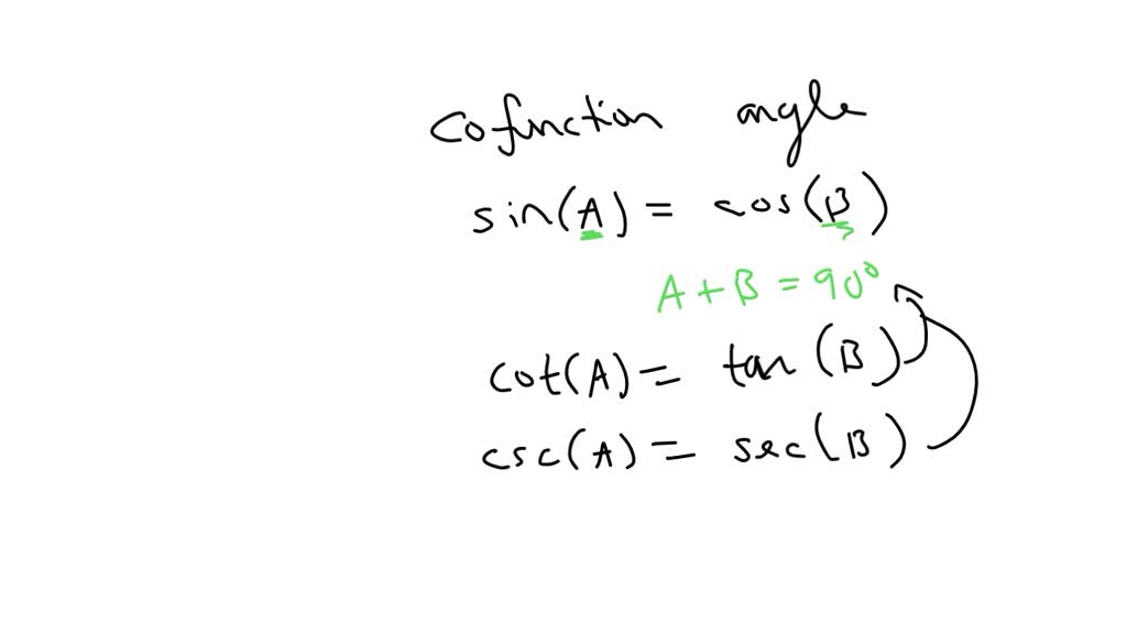 SOLVED Write The Following In Terms Of Its Cofunction Cot 5pi 16