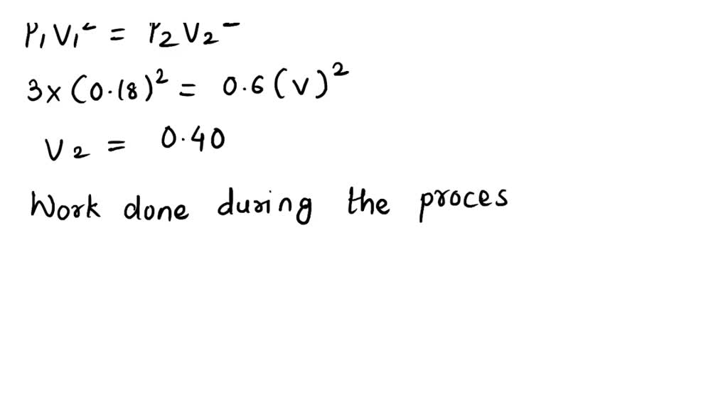 SOLVED 'A fluid at a pressure of 3 bar and with a specific volume of 0