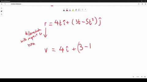 7-a-particle-moves-in-the-xy-plane-such-that-at-time-t-its-displacement-from-a-fixed-point-o-is-given-by-r-4ti-3t5t2-j-find-the-velocity-vector-at-time-t-and-hence-find-the-velocity-components-when-t0