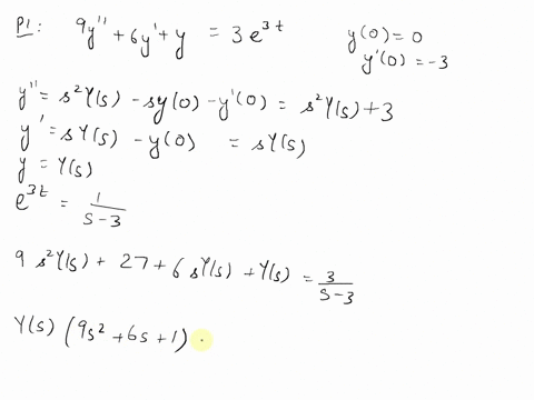 problem-125-pts-solve-the-following-initial-value-problem-using-laplace-transforms-9y-6y-y-yq-y-0-3e-19632