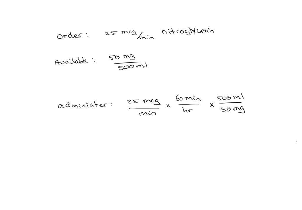 SOLVED A patient is admitted for cardiac pain. The doctor prescribes
